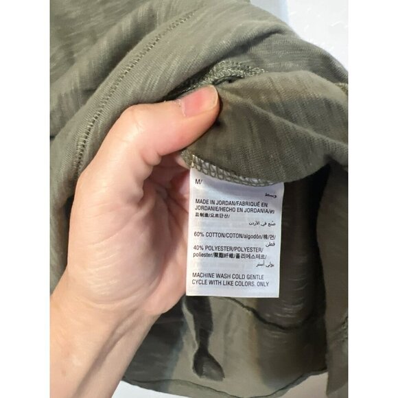 Style & Co Green Tank Flowy Blouse Scoop Neck Sz M - Picture 4 of 7